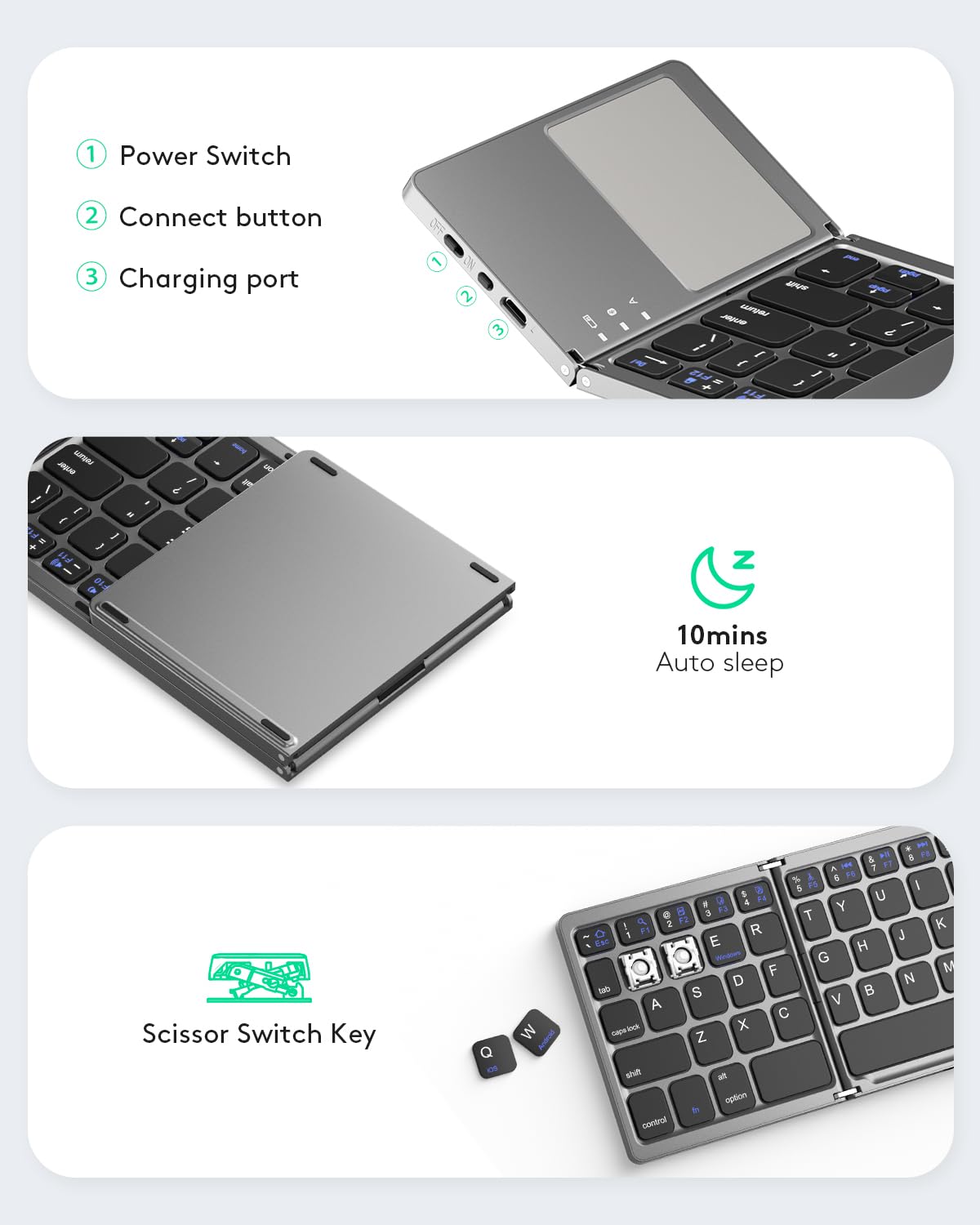 KeyFold – Bluetooth Touchpad Keyboard