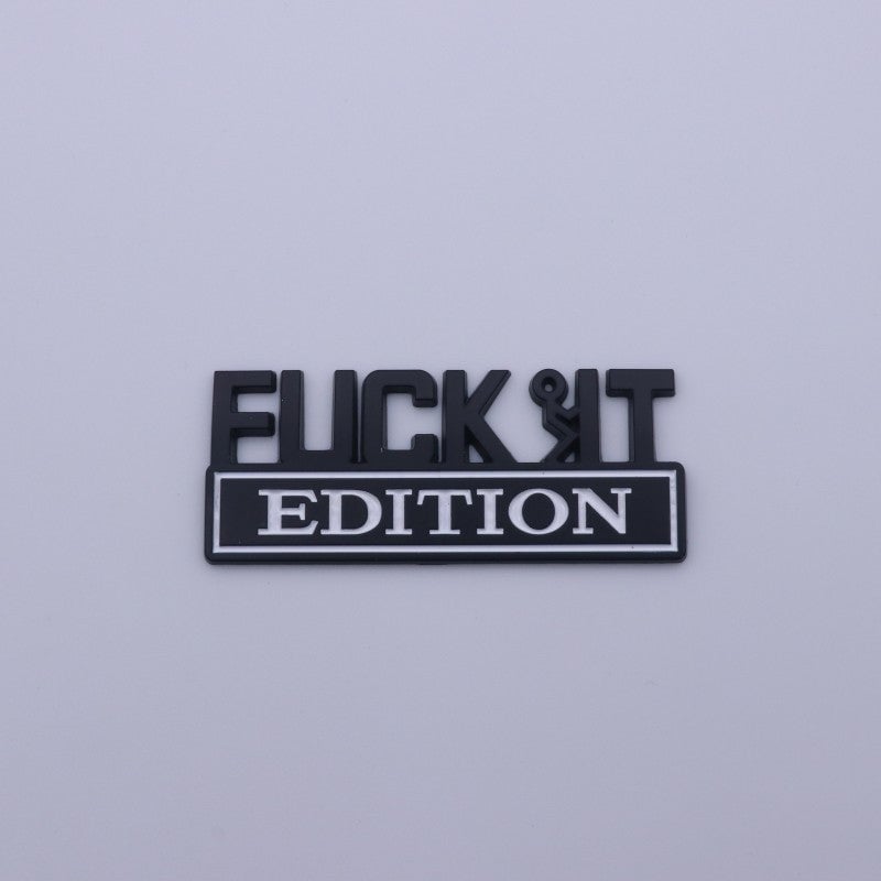VibeMark – 3D Sticker Emblem “F* IT Edition”