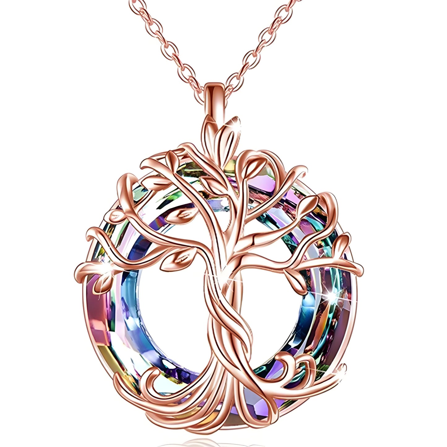 CelestiaTree – Elegant Mother’s Day Crystal Necklace