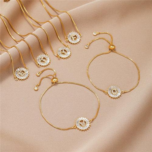 CharmLuxe – Personalized Initial Bracelet