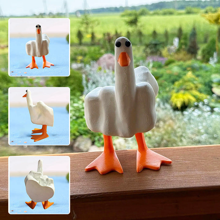 QuackOff – Middle Finger Duck Ornament