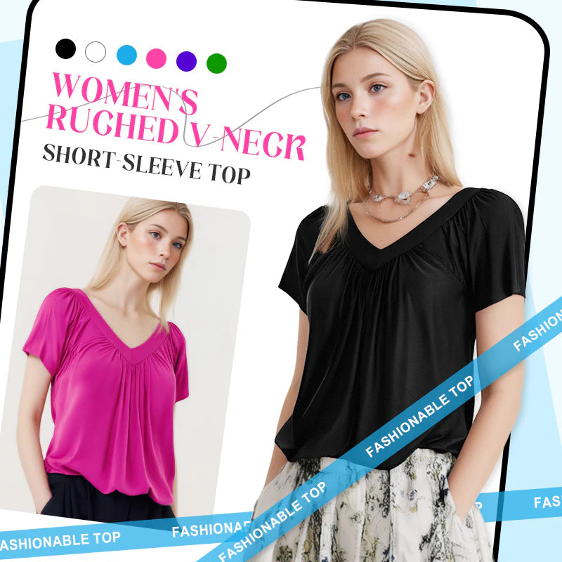 ChicPleat – Women’s V-Neck Daily Top