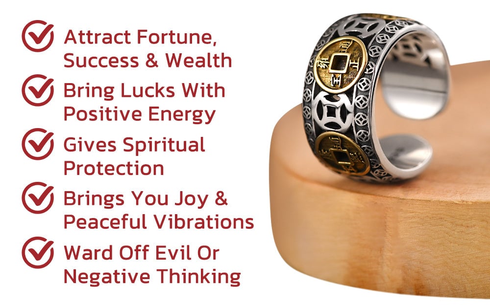 MaxLuck – Five Emperors Coins Ring