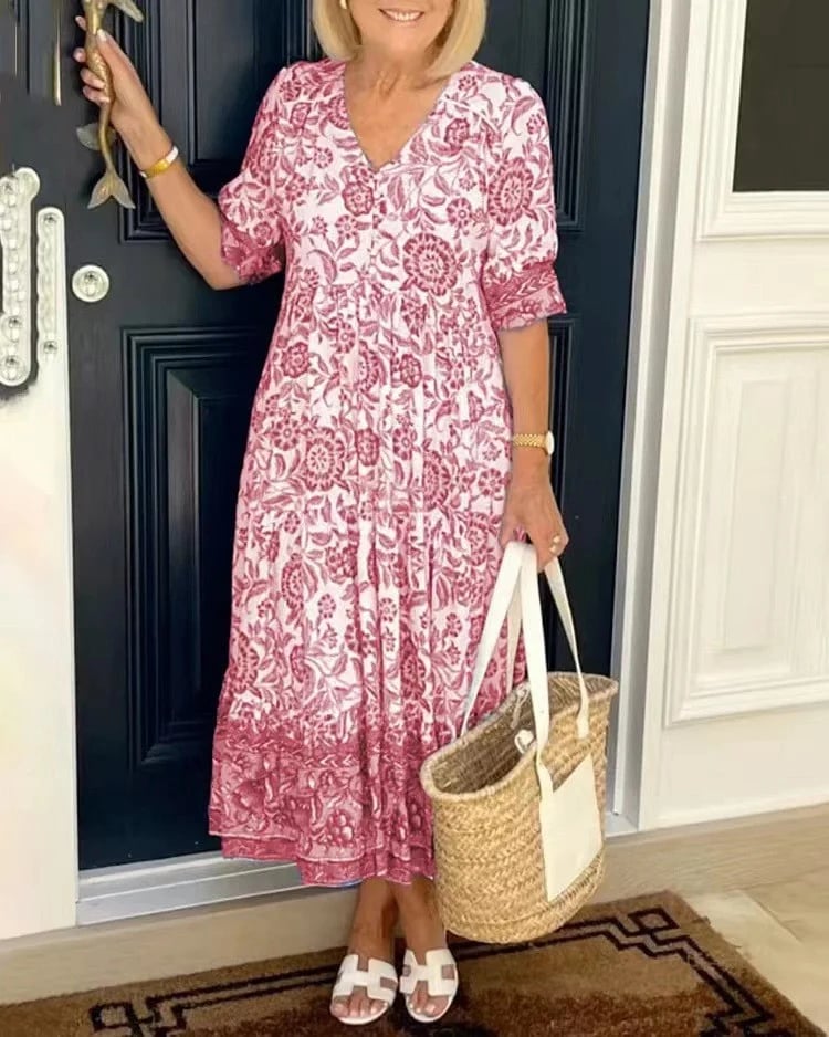 LunaLite - Effortless V-Neck Summer Dress