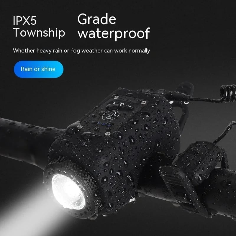 VibrantRide - 4-Mode LED Light with 110dB Bicycle Horn