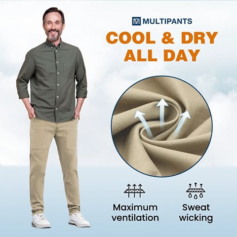 MultiPants – Durable Multi Pocket Stretch Cargo Pants