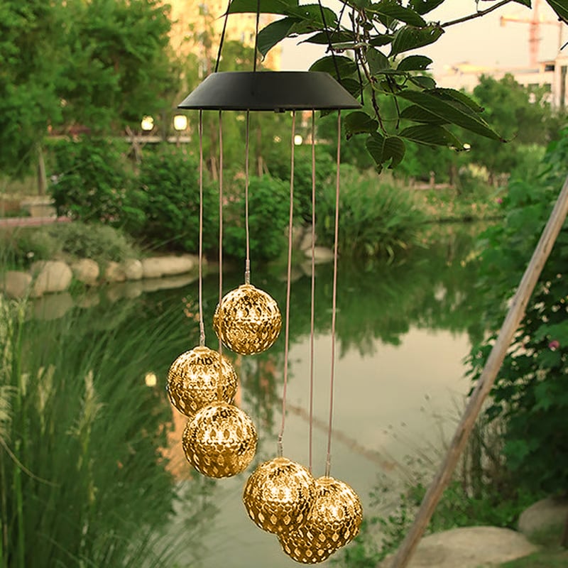 LumiOrb – Solar Rainbow LED Wind Chime