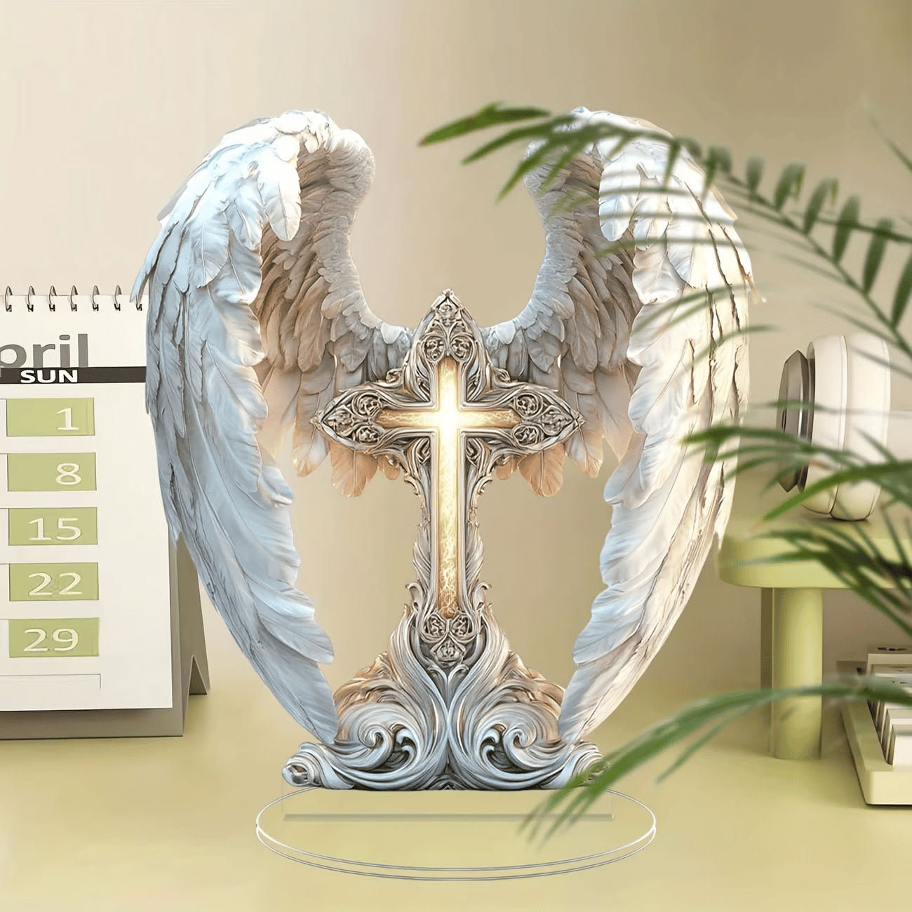 💖LAST DAY SALE 70% OFF-🪽Gorgeous Angel Wings Cross Decoration✝️