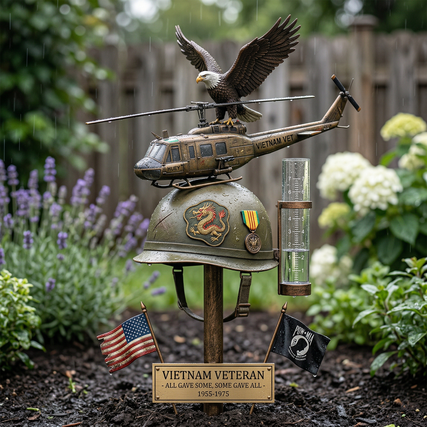 🦅Last Day Promo: 49% OFF 🎖️- Vietnam Veteran Memorial Rain Gauge Garden Stake - ✈️Buy 2 Free Shipping Today!