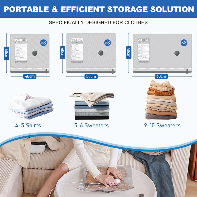 PackEase - Space Saver Vacuum Bags with Electric Pump