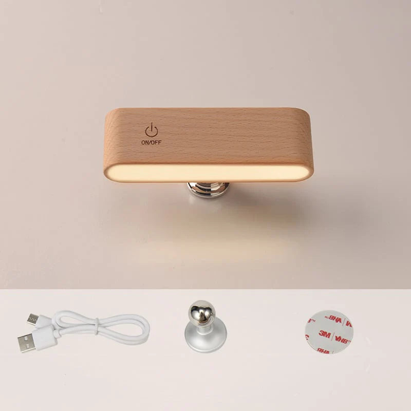 LumaWood – Solid Wood Desk Lamp with Magnetic Charging