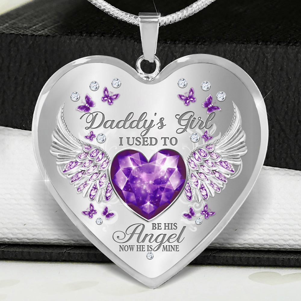 Papa’s Angel - Cherished Heart Keepsake Necklace