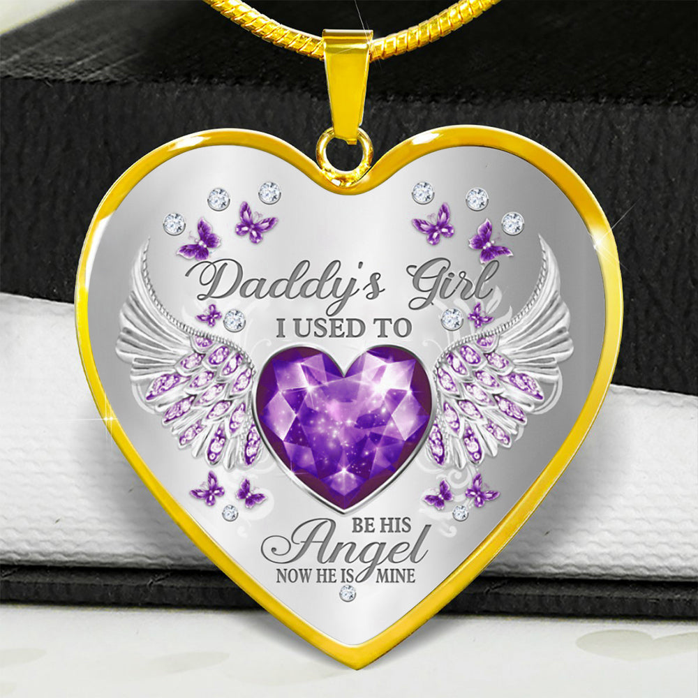 Papa’s Angel - Cherished Heart Keepsake Necklace