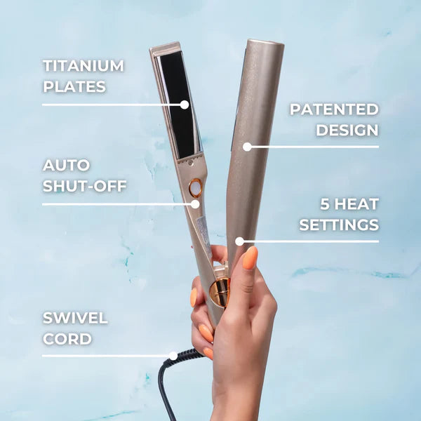 Valcero – 2 in 1 Sleek & Curl Styling Wand