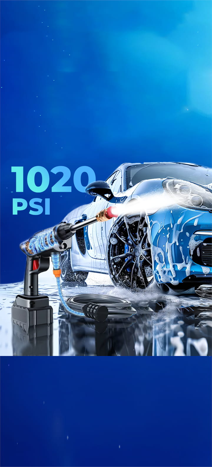 AutoJet – Rechargeable Pressure Washer for Vehicles