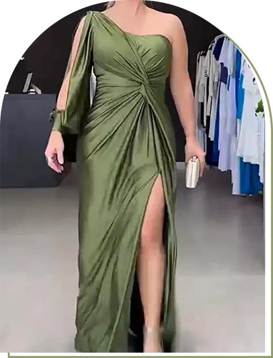 LunaGrace – Women’s Formal One Shoulder Gown