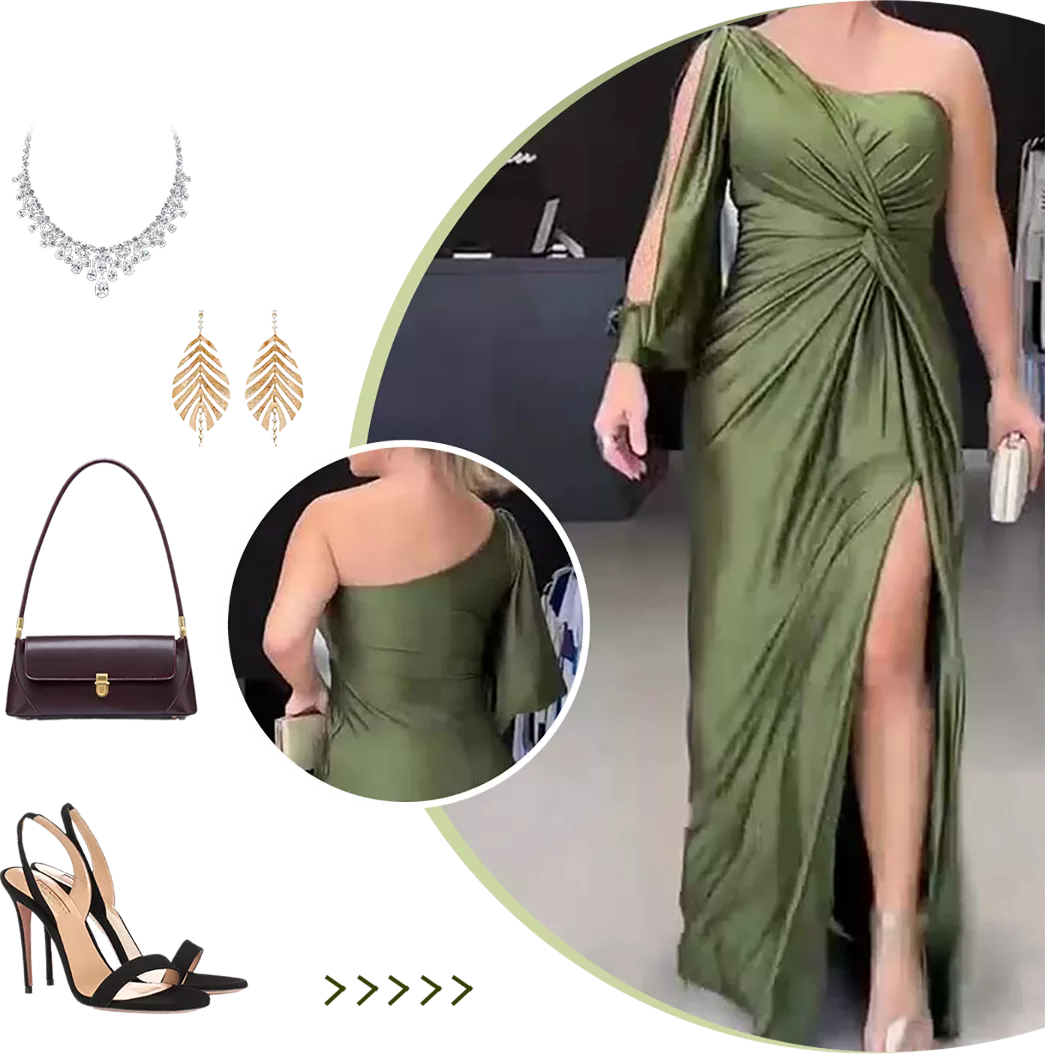 LunaGrace – Women’s Formal One Shoulder Gown
