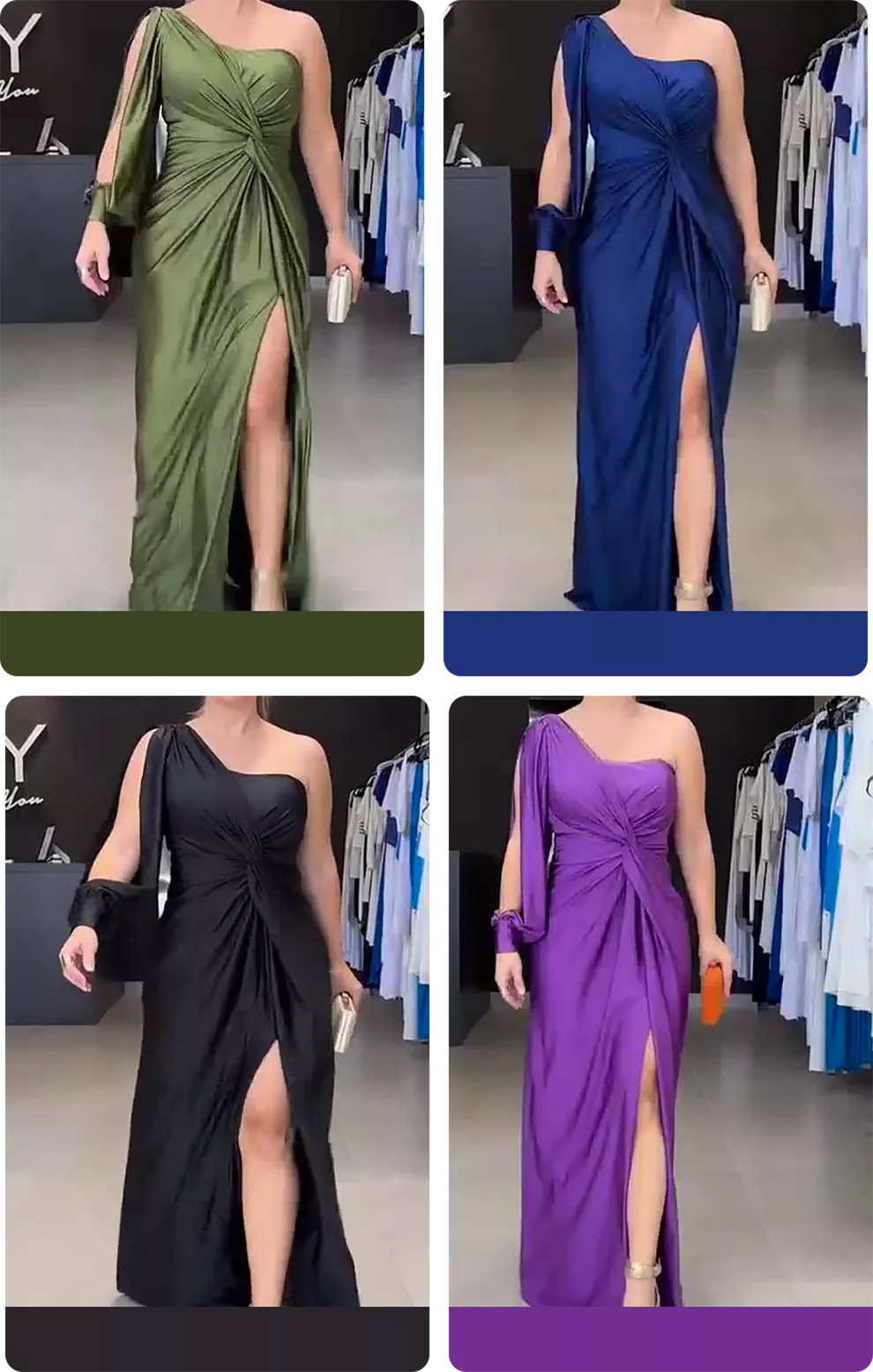 LunaGrace – Women’s Formal One Shoulder Gown