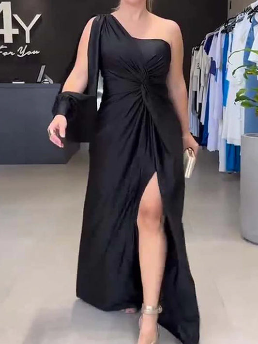 LunaGrace – Women’s Formal One Shoulder Gown
