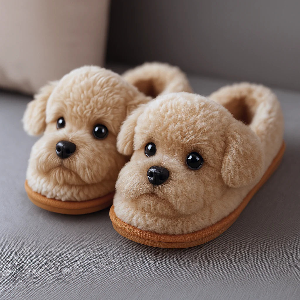 PawSteps – Super Realistic Dog Plush Slippers