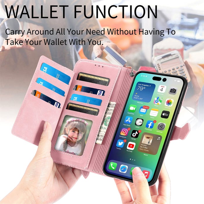 VelvetShield – Luxury Flip Wallet for iPhone