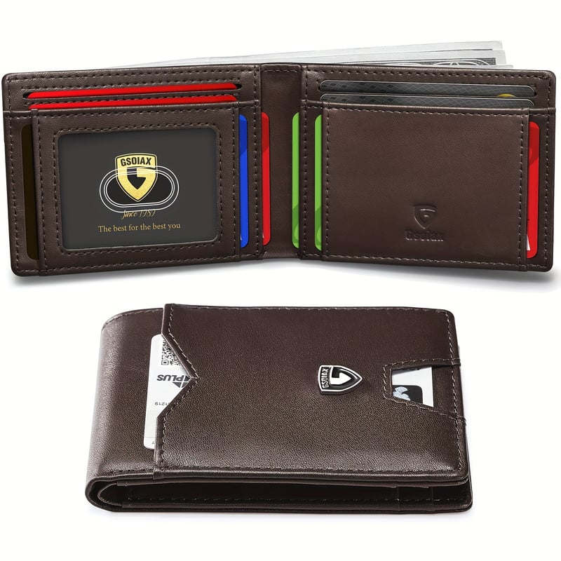 CarbonShield – Slim RFID Leather Wallet