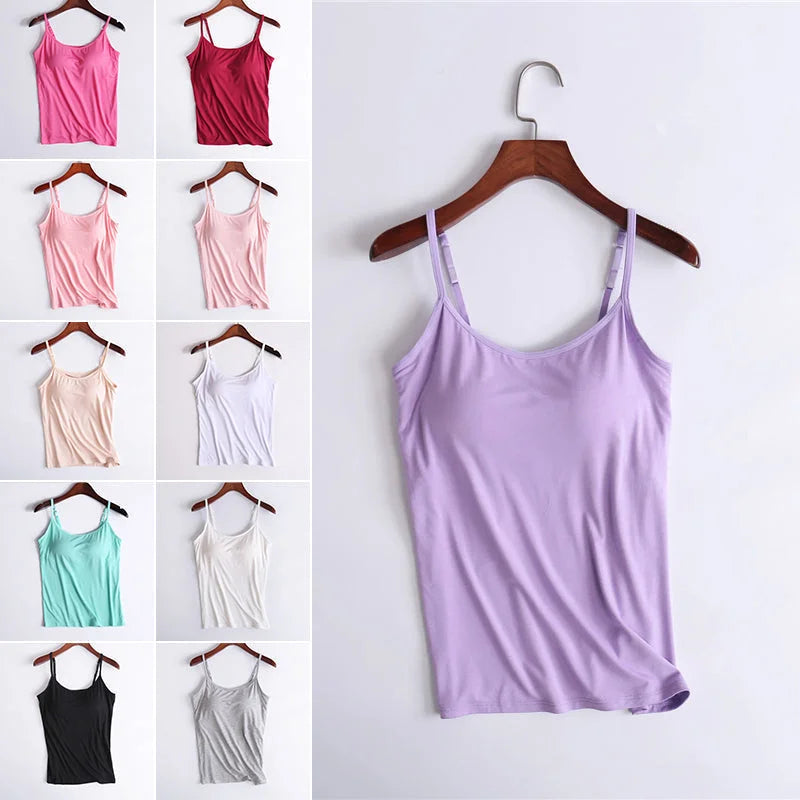 Comfortique - Stylish Tank with Integrated Bra Support