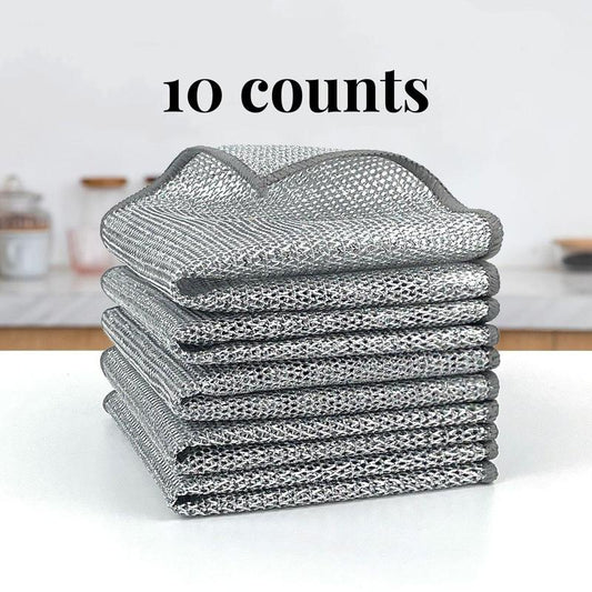 ShineMate - Silver Mesh Dishcloths | Sparkle Without Scratches