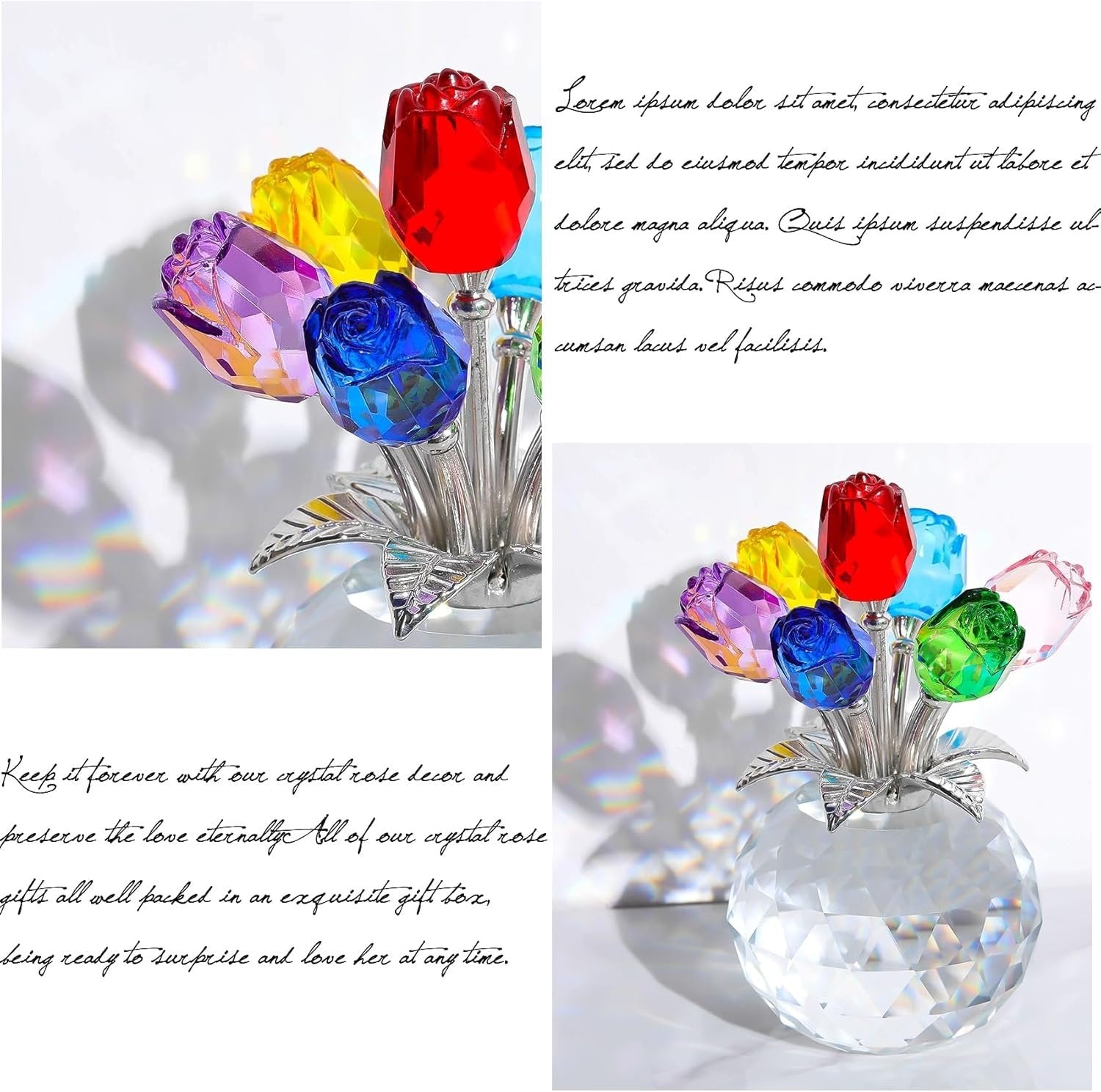 HeartfulGems - Crystal Flower Keepsake
