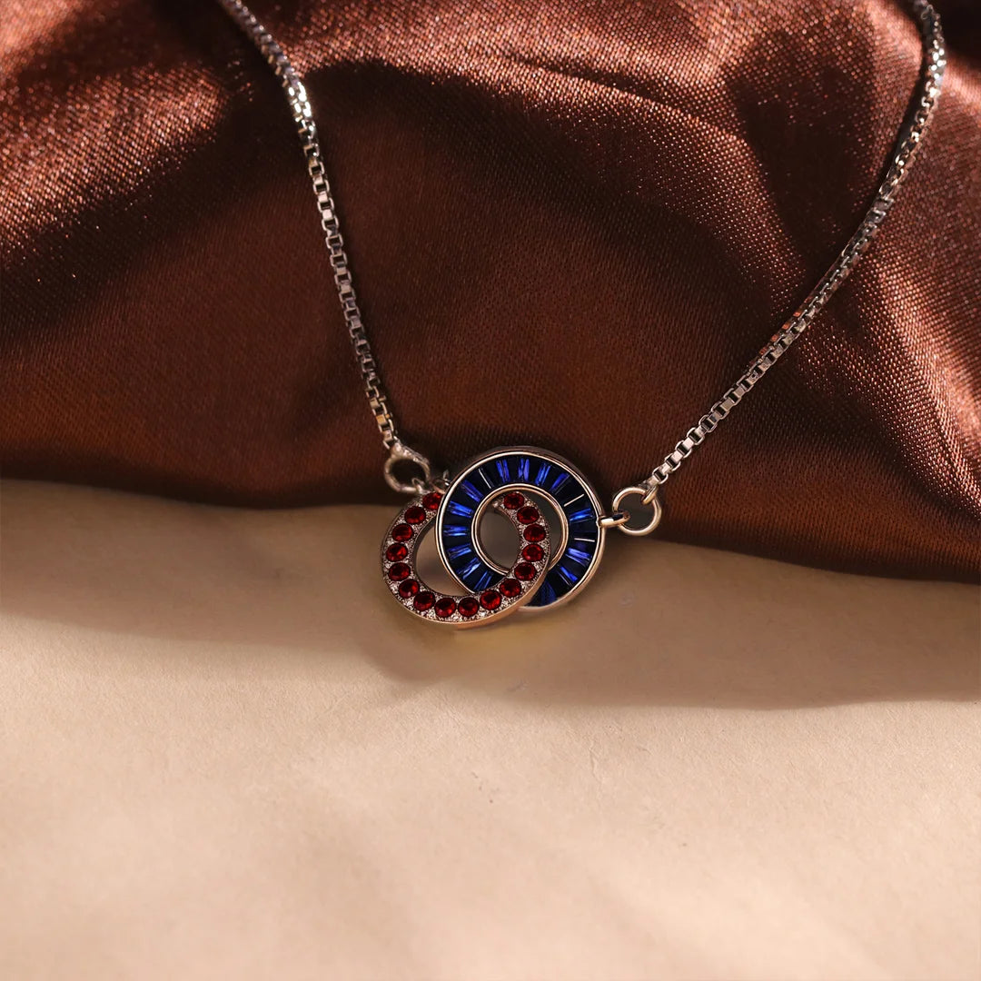 HeartLink – Custom Birthstone Circle Bracelet