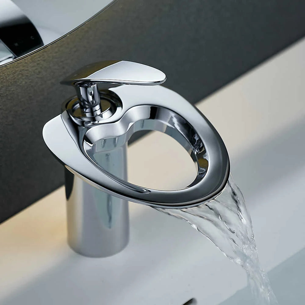 AquaFall – Premium All-Copper Waterfall Basin Faucet