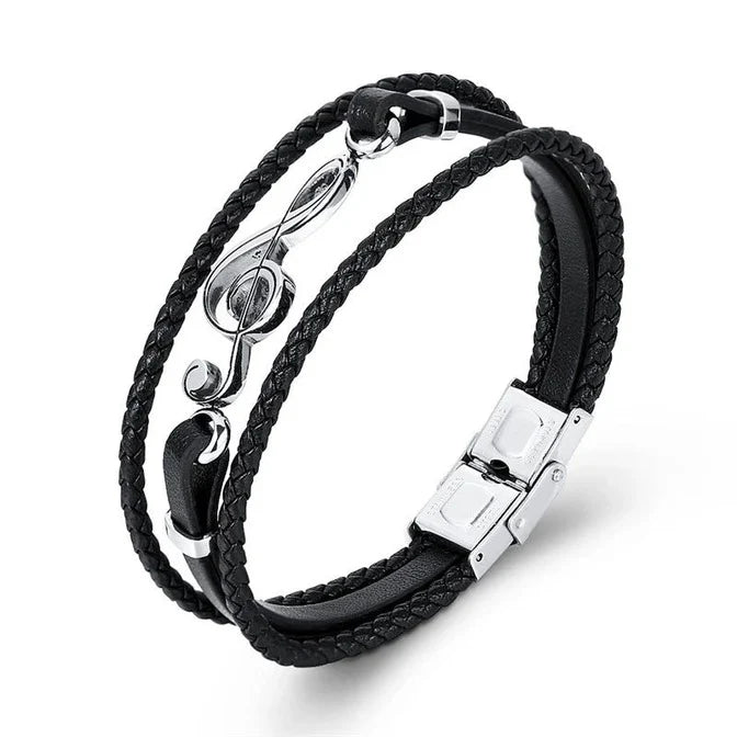 StrumSoul – Handmade Leather Music Bracelet