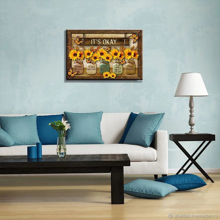 BloomFlight – Butterfly & Sunflower Wall Art