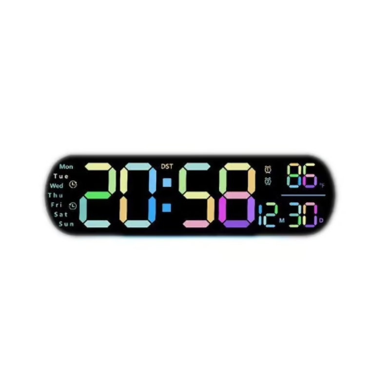 ChronoGlow – Modern LED Wall Clock with Extra Large Digits