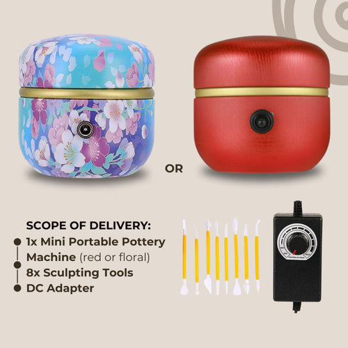 ClayCraze – Mini Pottery Wheel with Sculpting Tools