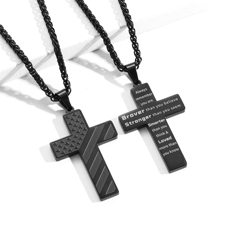 BraveSoul – Patriotic Cross Pendant for Inner Courage