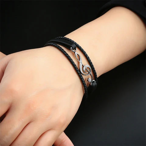 StrumSoul – Handmade Leather Music Bracelet
