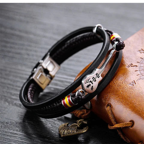 StrumSoul – Handmade Leather Music Bracelet