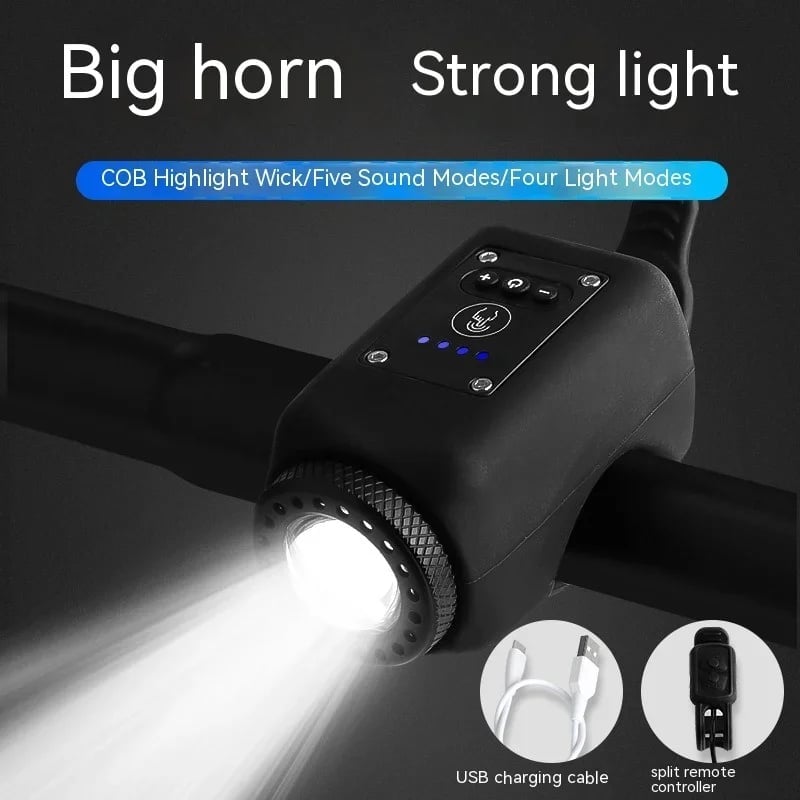 VibrantRide - 4-Mode LED Light with 110dB Bicycle Horn