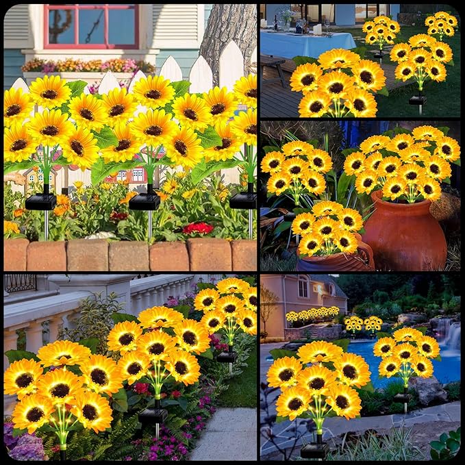 LumiFlora – Decorative Solar Sunflower Yard Lights