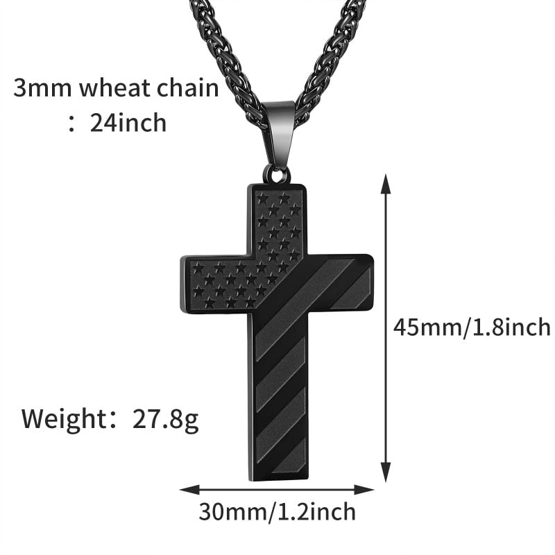 BraveSoul – Patriotic Cross Pendant for Inner Courage