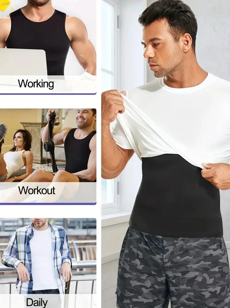 CoreFit – Men’s Sleeveless Shapewear Undershirt