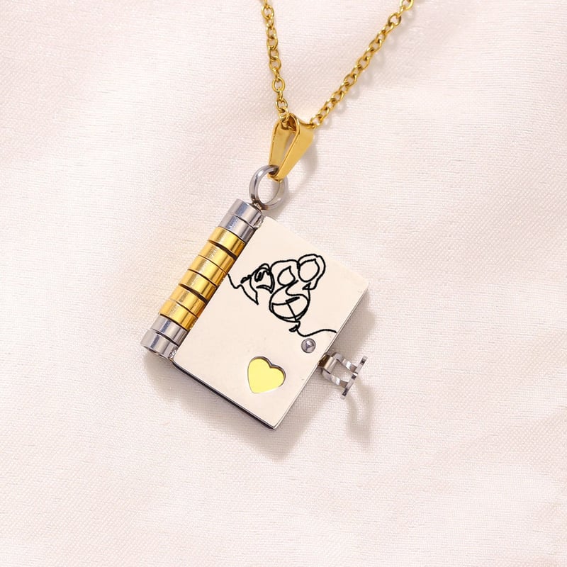 ChapterGlow – Elegant Book Pendant Necklace
