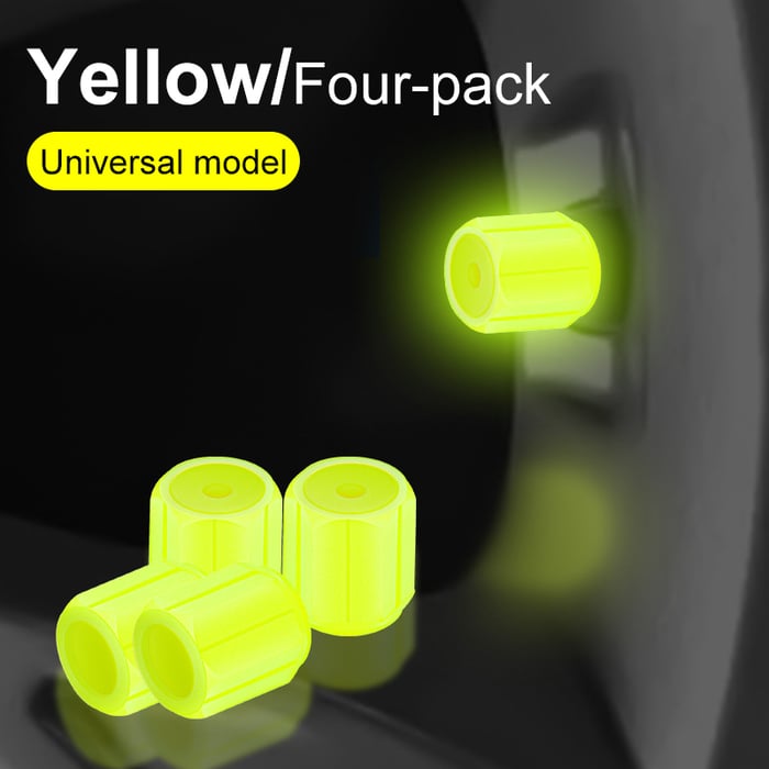 GlowRide - Fluorescent Wheel Valve Caps