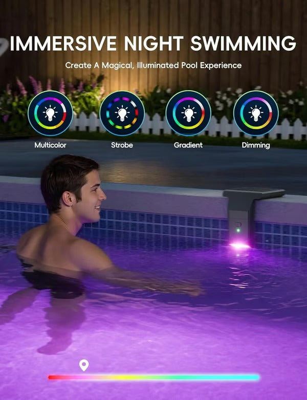 AquaGlow – Poolside Solar Lights for Stunning Night Ambiance