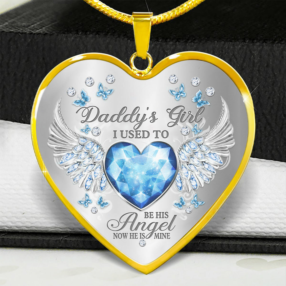 Papa’s Angel - Cherished Heart Keepsake Necklace