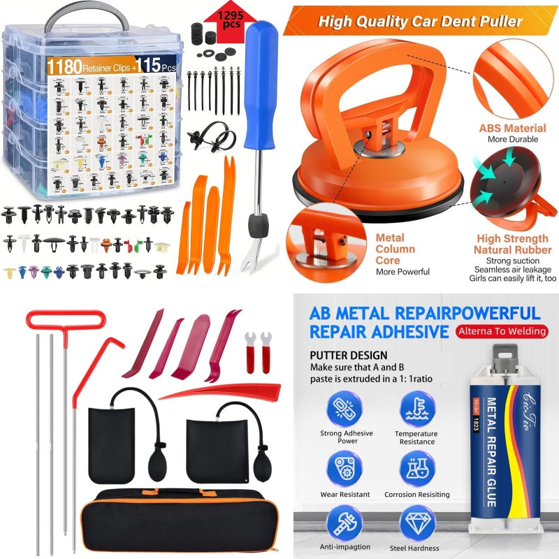 AutoGrip - Complete Car Retainer Clips Set with Remover