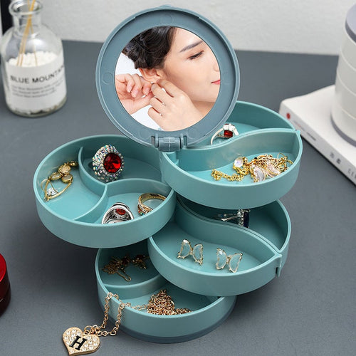 GleamVault – Rotating Jewelry Organizer