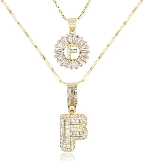 LetterLuxe – Personalized Initial Pendant Set
