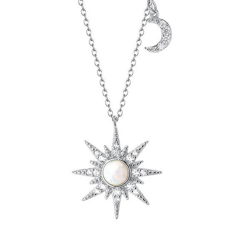 For Bonus Daughter - Hearts Are Linked Moon And Star Necklace